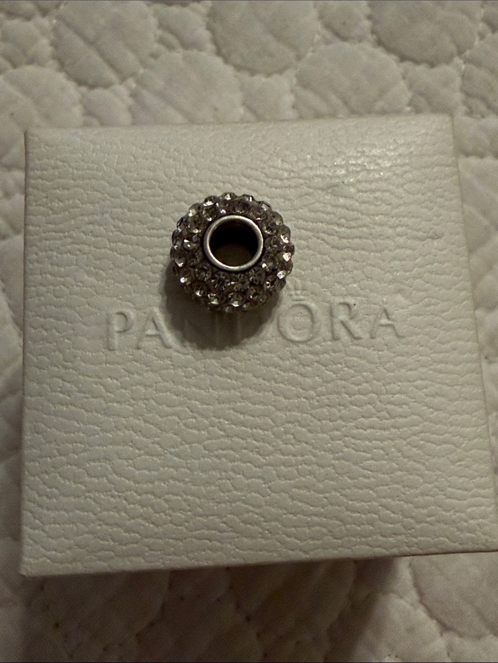 Pandora Silver Pave Wine Glass & Rondelle Charm Set in Silver - Picture 2 of 6